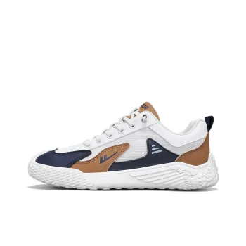 Warrior Durable Lightweight And Breathable Low Top White Sneakers No Lace Up Running Shoes Men's Beige Khaki Blue
