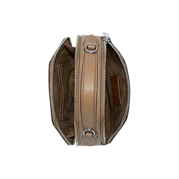 COACH Basquiat Collaboration Hexagonal PVC One Shoulder Handbags Women's Khaki-4