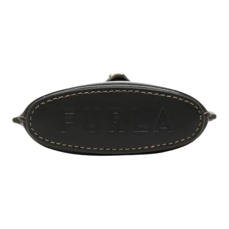 Furla Soft Cow Leather Shoulder Bag, Crossbody Bag Mini Women's Black-4