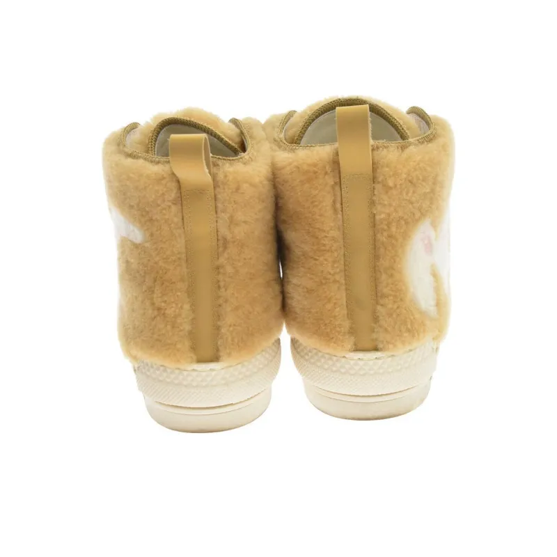 DIOR B23 High Top Erl Beige Shearling With Rabbit Motif-4