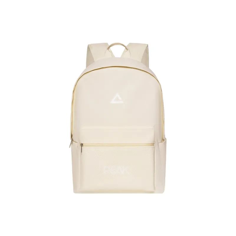 PEAK Polyester Backpack Regular Unisex Cool Black/Beige/Light Pink/Light Blue-4