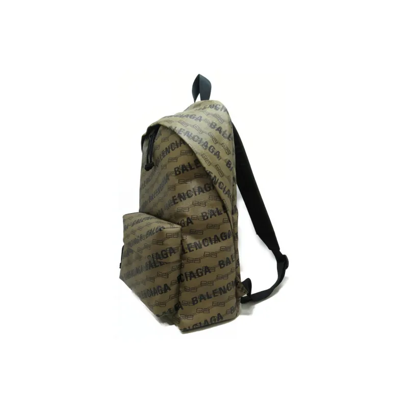 Balenciaga Cotton Backpack Large Size Men's Beige Brown-2