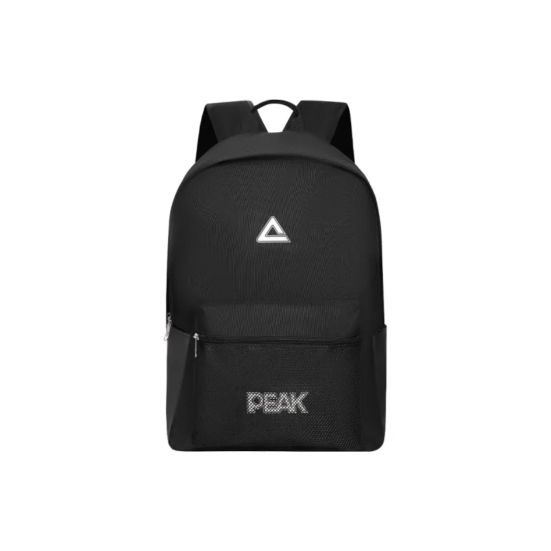 PEAK Polyester Backpack Regular Unisex Cool Black/Beige/Light Pink/Light Blue-0