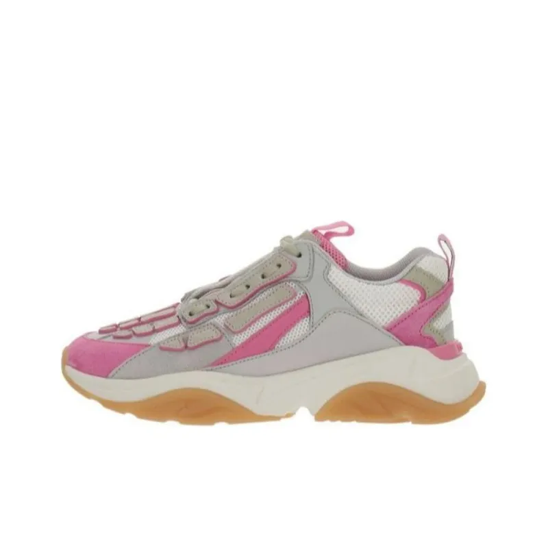 AMIRI Anti-Slip And Wear-Resistant Coverage Low-Top Casual Shoes Women's Pink White-0