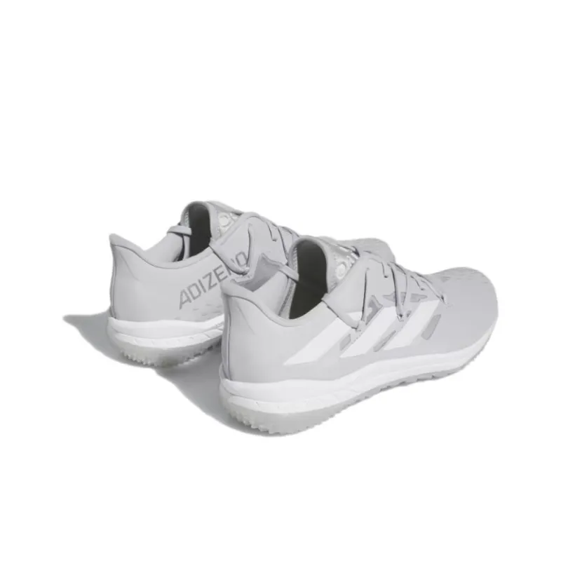 Adidas Adizero Afterburner 9 Turf Baseball Team Light Grey Cloud White Silver Metallic-1