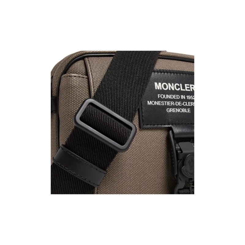 Moncler Fabric Shoulder Bag, Crossbody Bag Men's Brown-3