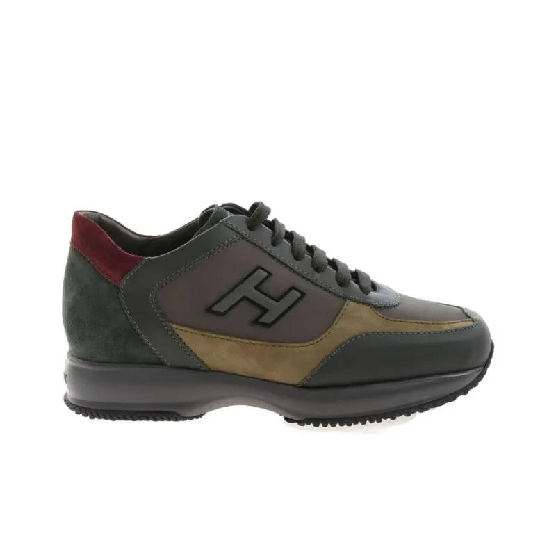 HOGAN Interactive Cushioning Anti-Slip And Wear-Resistant Low-Top Casual Shoes Men's Yellow Green-1