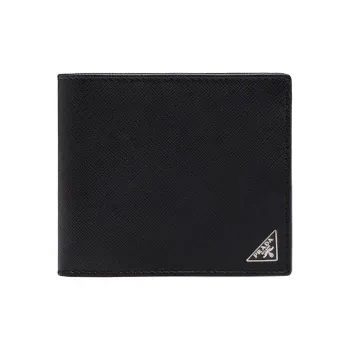 PRADA Leather Wallet Men's Black
