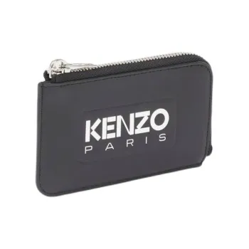 KENZO Cow Leather Card Holder Men's Black