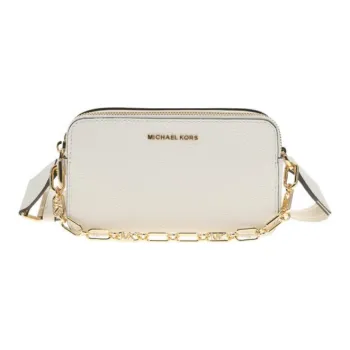 MICHAEL KORS Jet Set Leather Shoulder Bag, Crossbody Bag Trumpets Women's White