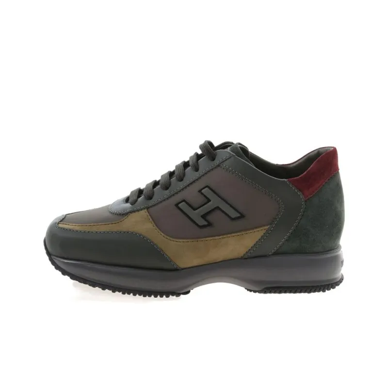 HOGAN Interactive Cushioning Anti-Slip And Wear-Resistant Low-Top Casual Shoes Men's Yellow Green-0