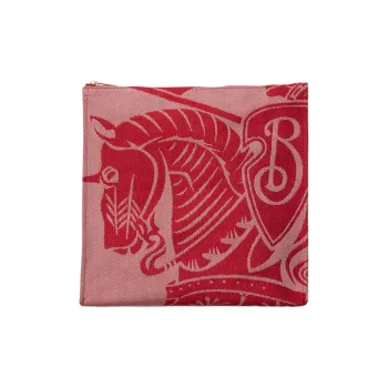 Burberry Cotton With Polyester Clutch Men's Red