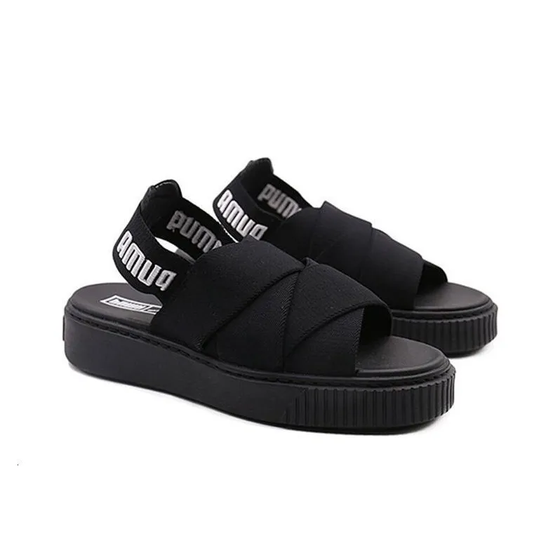PUMA Platform Sandal 'Black' Women's-1