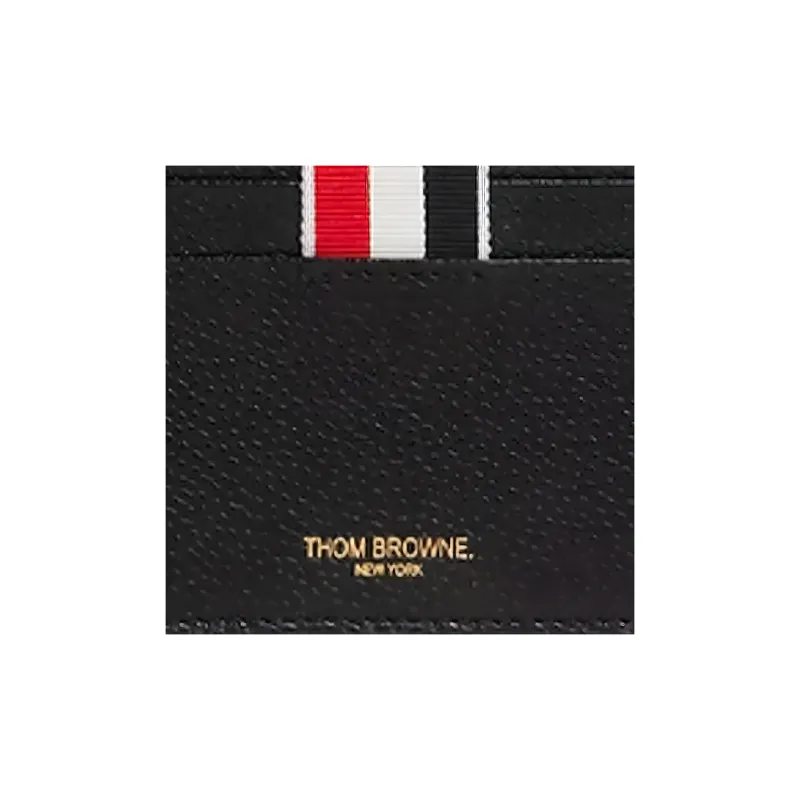 THOM BROWNE· Leather Wallet, Card Holder Regular Men's Black-3