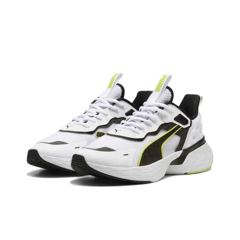PUMA Softride Sway Slip Resistant Low Top Running Shoes Unisex White Gray Green-2