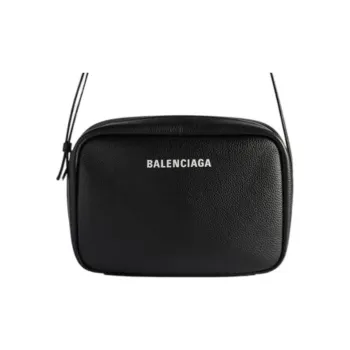 Balenciaga Everyday Cow Leather Crossbody Bag Shoulder Bag Women's Black