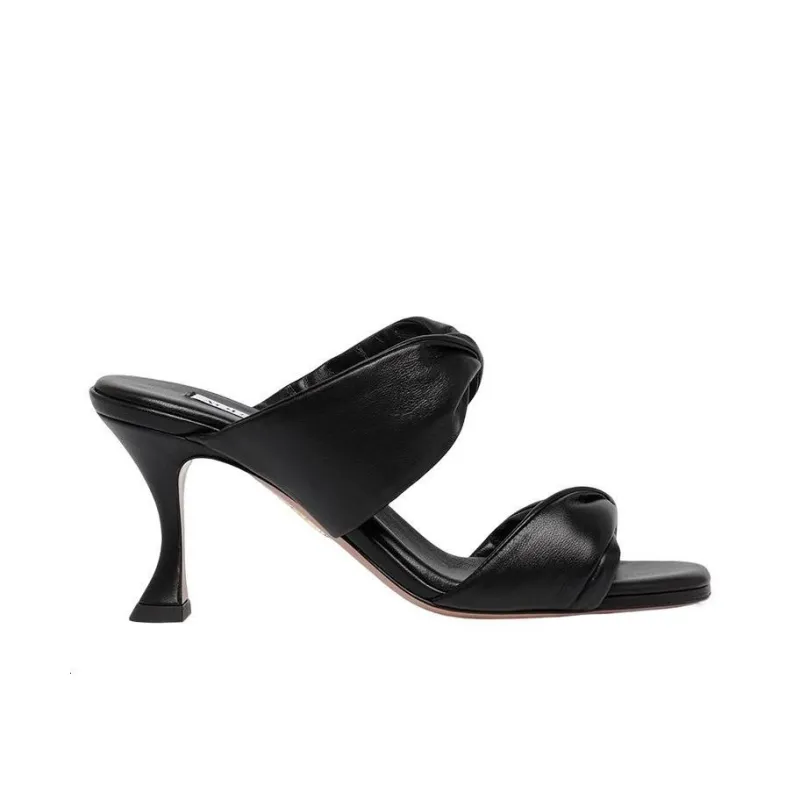 AQUAZZURA Twist 75mm Leather Mules-1