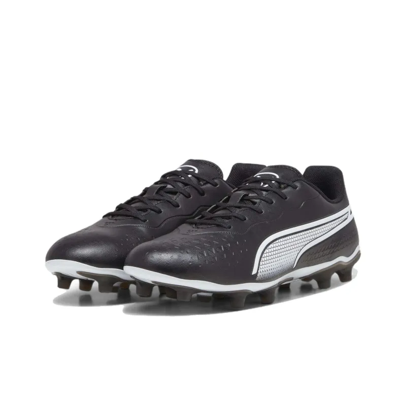 PUMA King MATCH IT Slip Resistant Soccer Shoes Unisex Black White-2