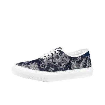 LOUIS VUITTON Trocadero Low Top Stylish Skateboarding Shoes Men's Blue