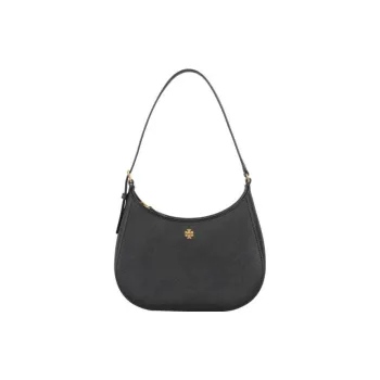TORY BURCH Emerson Textured Cow Leather Shoulder Bag Handbag Shoulder Bag Women's Black
