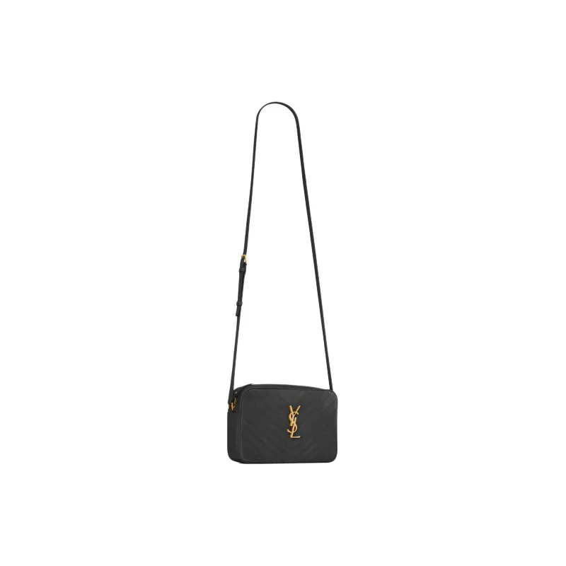 SAINT LAURENT LOU Leather Shoulder Bag Crossbody Bag Women's Black-1