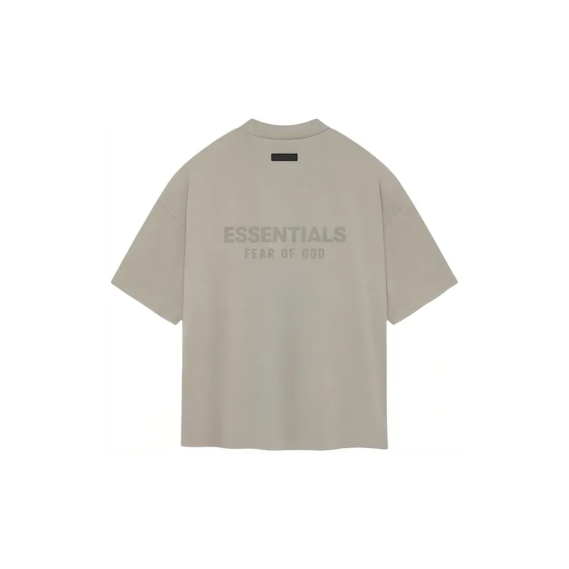 Fear Of God Essentials Logo print V neck Cotton T shirt-1