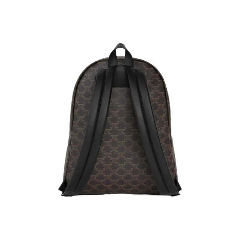 CELINE Cow Leather Backpack Medium Size Men's Black-2