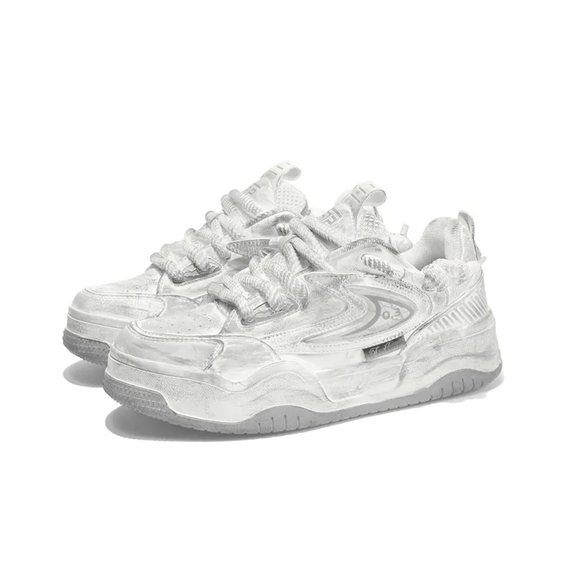 TCELLARS Abrasion Resistant, Balance, Lightweight, Height Increasing Low Top Skateboard Shoes Cream Gray-2