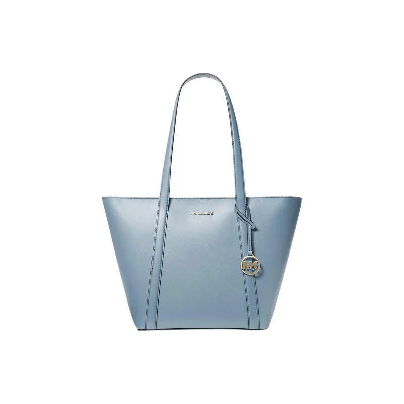 MICHAEL KORS Coated Canvas Tote Bag Shopping Bag Shoulder Bag Handbag Large Size Women's Light Blue-0