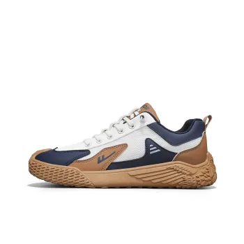 Warrior Durable Lightweight And Breathable Low Top White Sneakers No Lace Up Skateboard Shoes Men's Khaki Beige Blue