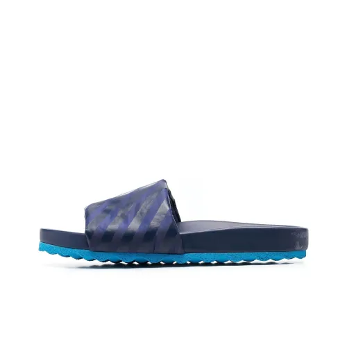 OFF-WHITE Diag Slide Slippers Men Marine Blue