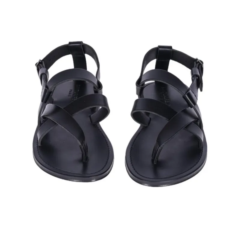 SAINT LAURENT Culver Strap Sandals Men's Black-4