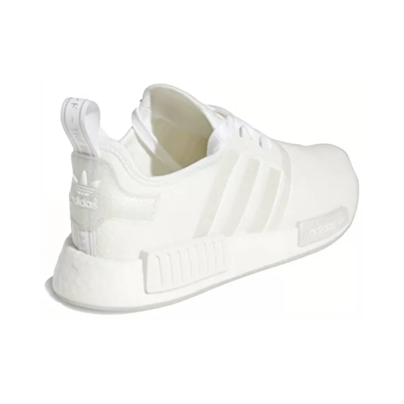 Adidas Nmd R1 White Silver Metallic Women's-3