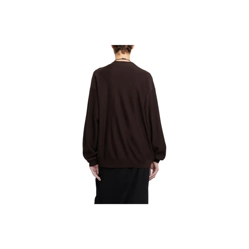 Lemaire Relaxed Twisted Cardigan 'Pecan Brown'-1