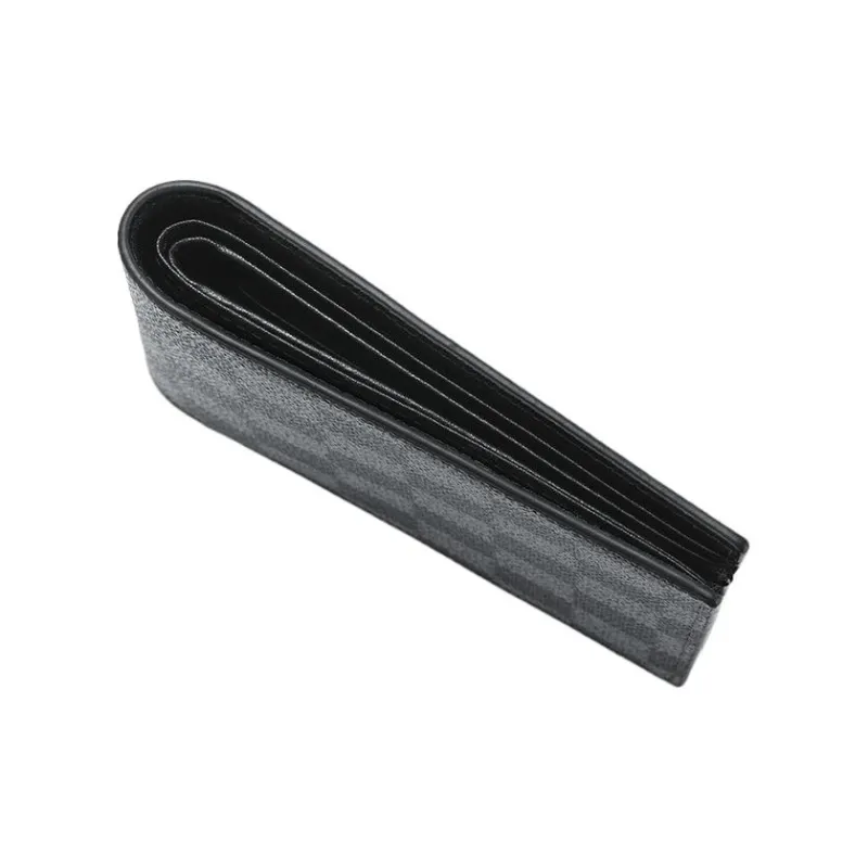 AUGTARLION PVC Leather Clip Wallet Regular Men's Black & Gray-4