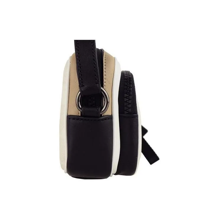 COACH Edge Canvas With Leather Camera Bag Shoulder Bag Crossbody Bag Mini Unisex White-2