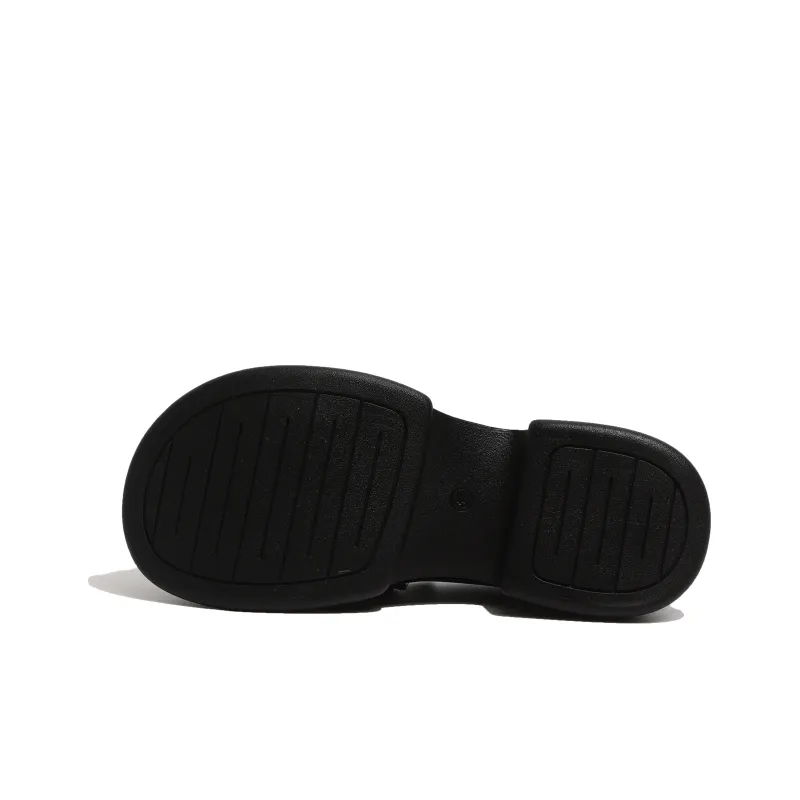 SHUXI Loafers 5cm Women's Black-4