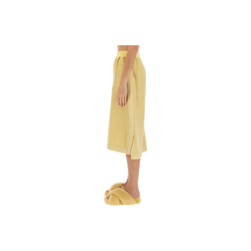 JIL SANDER Elastic Waist Flared Midi Skirt-2