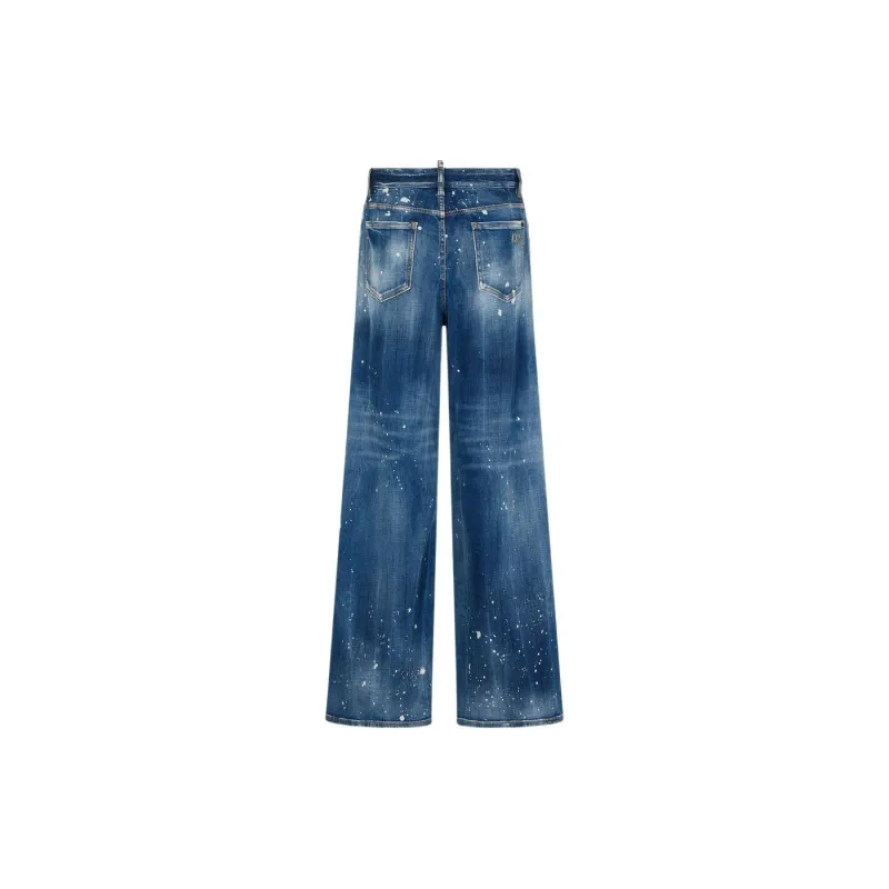 DSQUARED 2 Medium Kinky Wash Traveller Jeans Jeans Women's Marine Blue-1