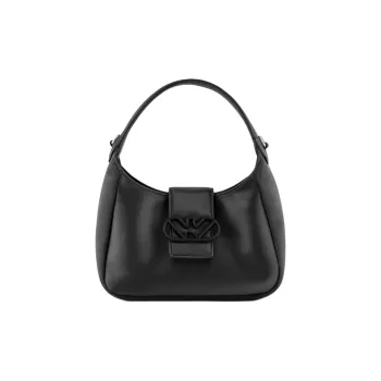 EMPORIO ARMANI Polyester Hobo Bag, Shoulder Bag, Crossbody Bag, Handbag Women's Black