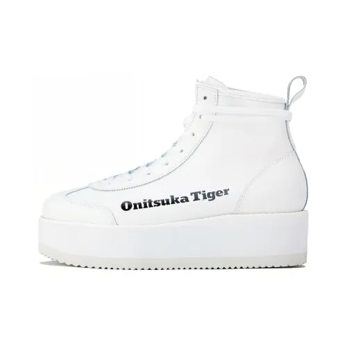 Onitsuka Tiger Delegation Series Skateboard Shoes Women's Mid-Top White