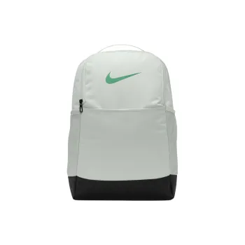 Nike Polyester Backpack Medium Size Unisex Light Silver & Black & Stadium Green
