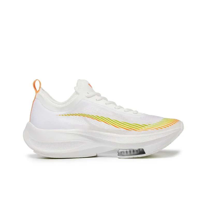 VOIT Cushioning Anti Slip And Wear Resistant Breathable Rebound Low Top Training Running Shoes Unisex White Rainbow-1