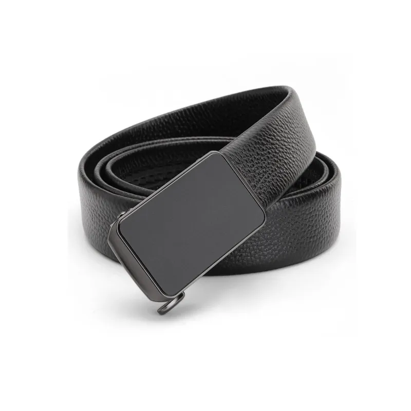 Cows Reign Genuine Leather Automatic Buckle Top Grain Cow Leather Belt Leather Belts Men's Width 3.4cm-1