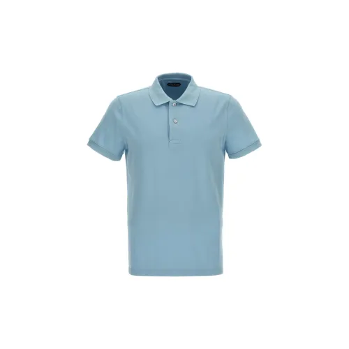 TOM FORD Polo Shirts Men Light Blue