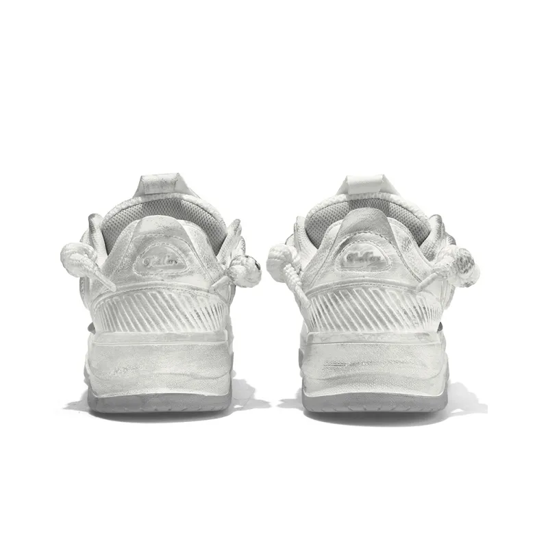 TCELLARS Abrasion Resistant, Balance, Lightweight, Height Increasing Low Top Skateboard Shoes Cream Gray-3
