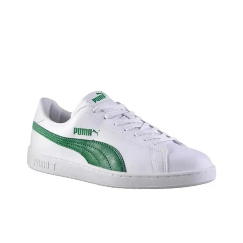 PUMA Smash V2 L Adp Anti-Slip Wear-Resistant Low-Top Skateboard Shoes Men's White Green-3