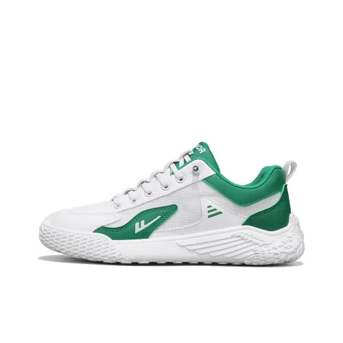 Warrior Durable Lightweight And Breathable Low Top White Sneakers No Lace Up Running Shoes Men's Beige Green
