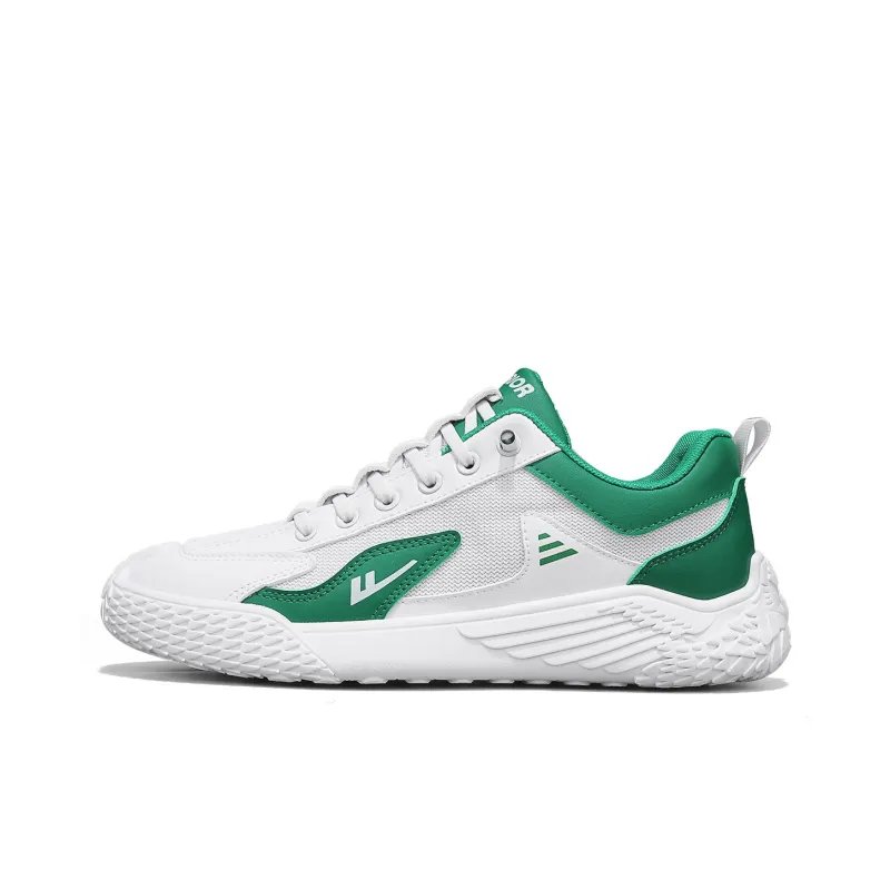 Warrior Durable Lightweight And Breathable Low Top White Sneakers No Lace Up Running Shoes Men's Beige Green-0