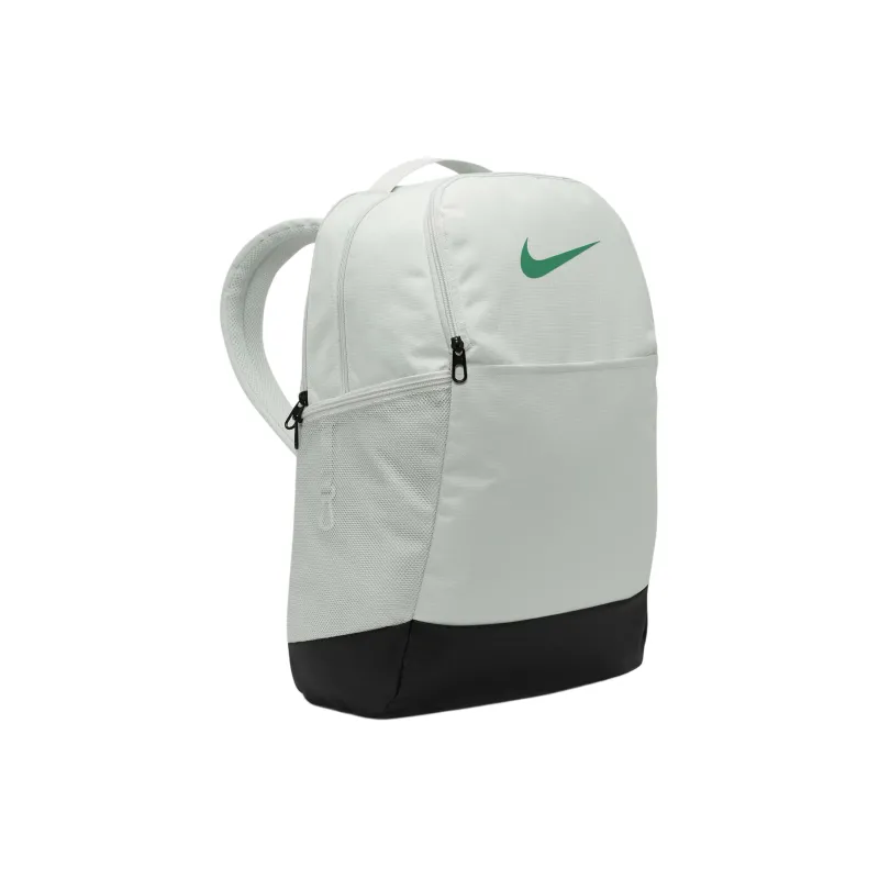 Nike Polyester Backpack Medium Size Unisex Light Silver & Black & Stadium Green-1